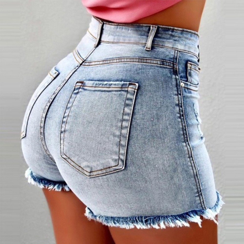Shorts en jean déchirés taille - Shorts Denim Frayed avis et prix